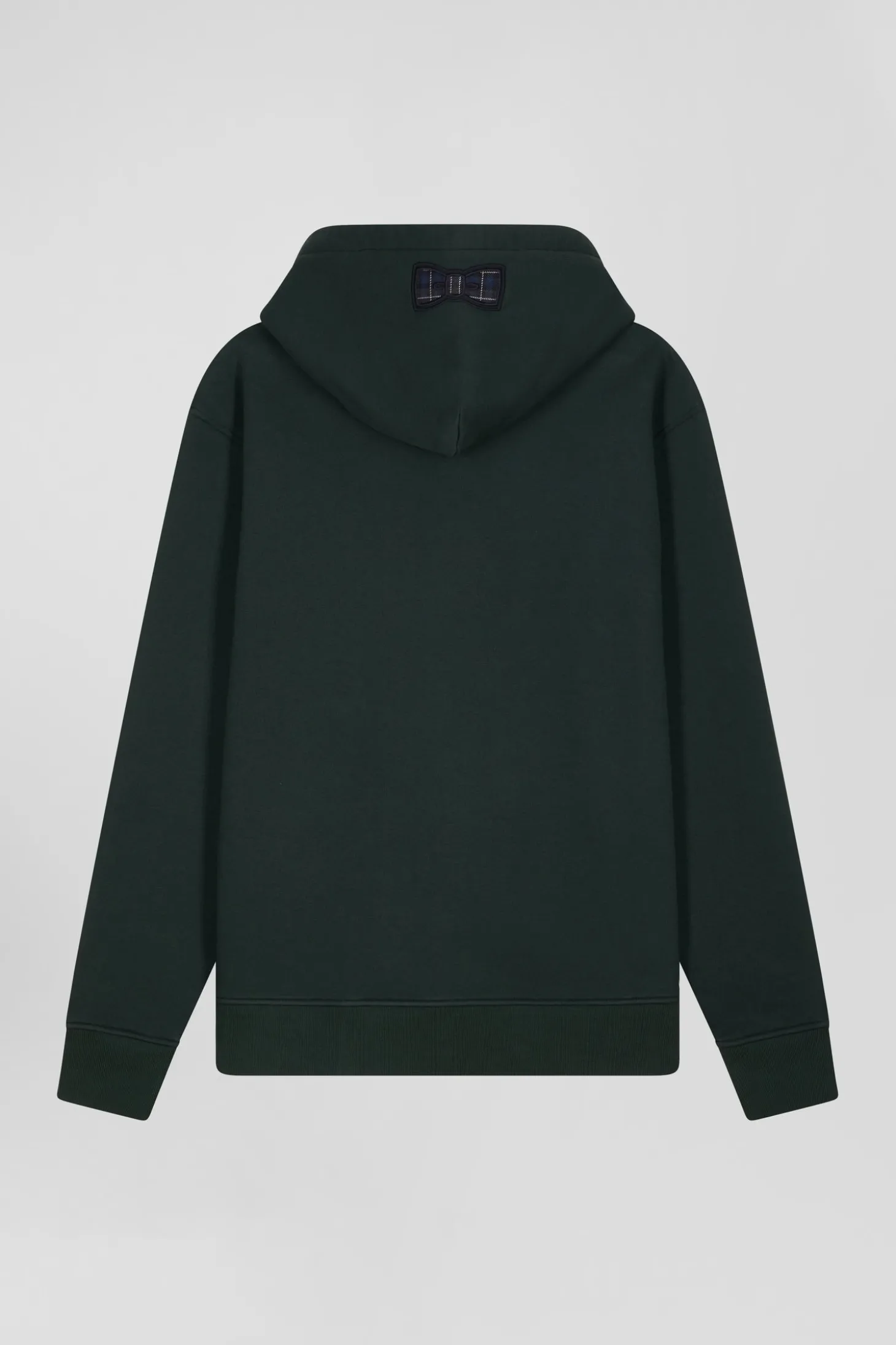 Relaxed green cotton blend hoodie