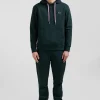 Relaxed green cotton hoodie