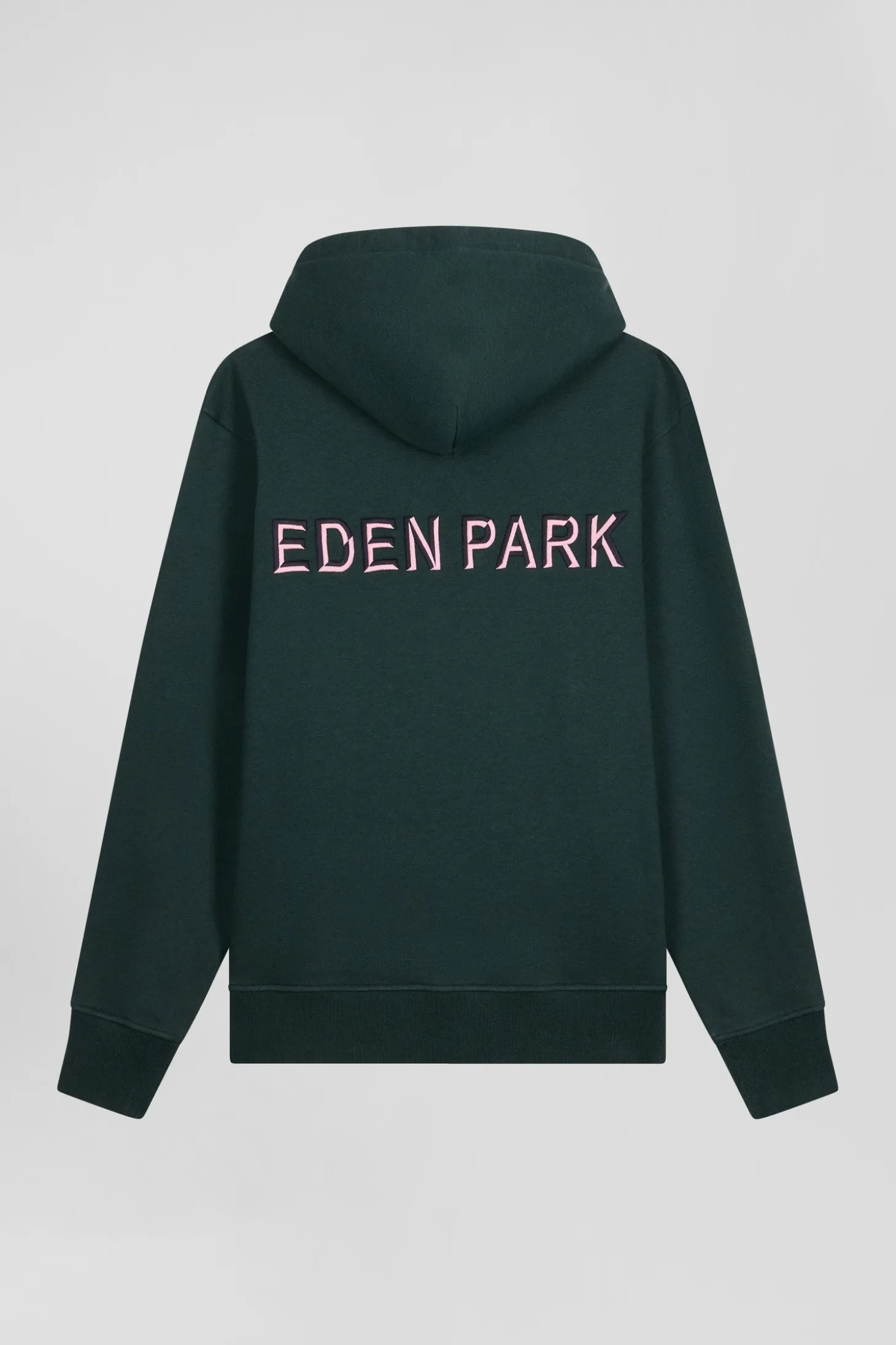 Relaxed green cotton hoodie