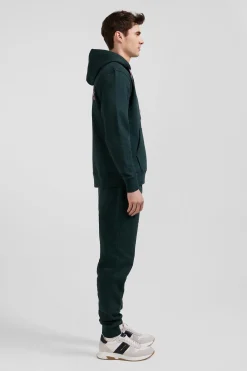Relaxed green cotton hoodie
