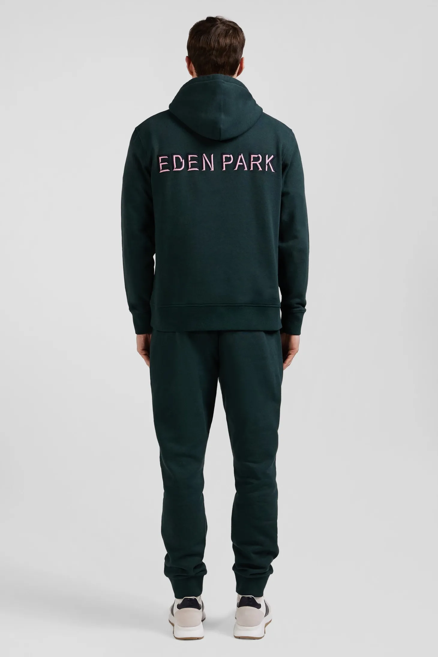 Relaxed green cotton hoodie