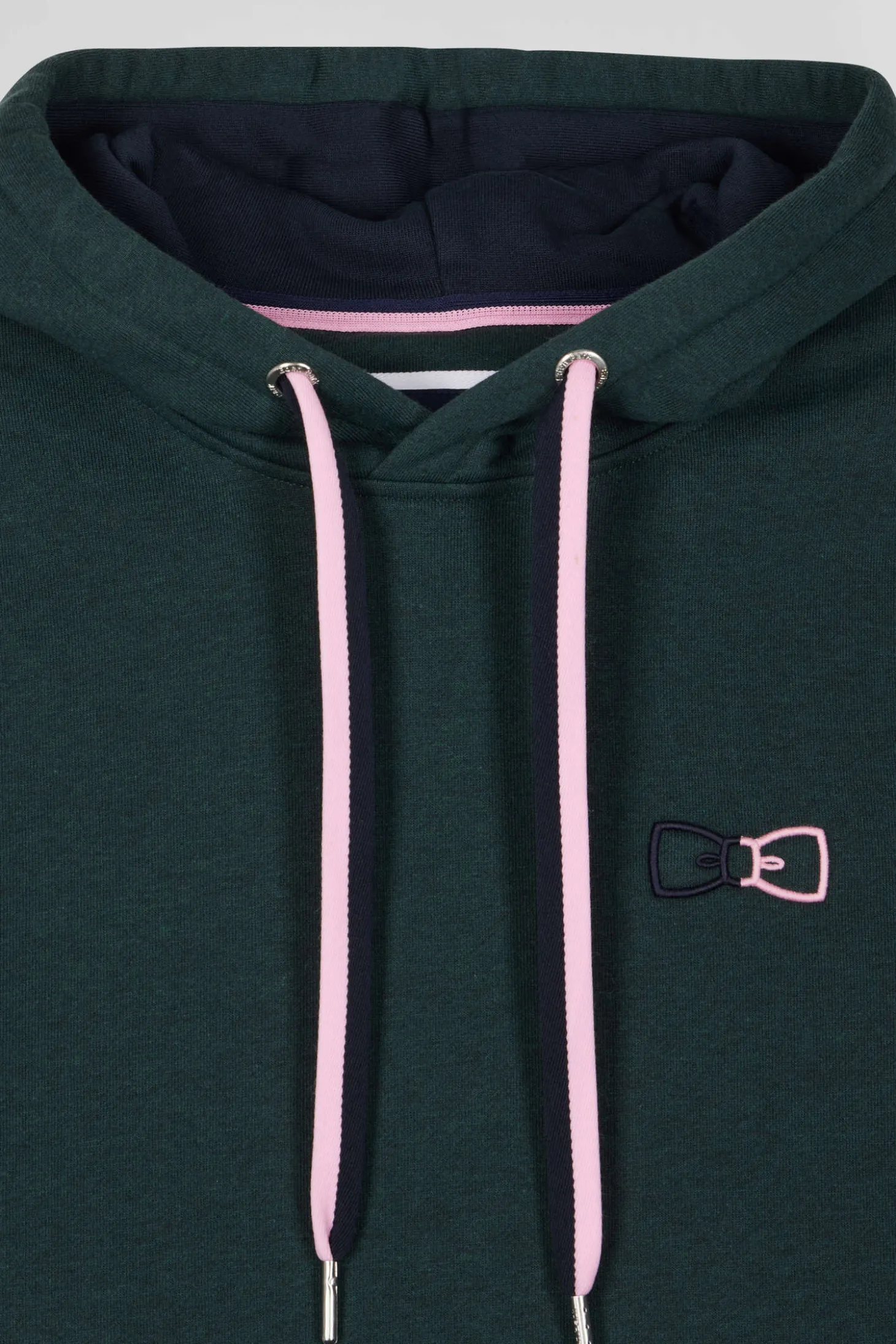 Relaxed green cotton hoodie
