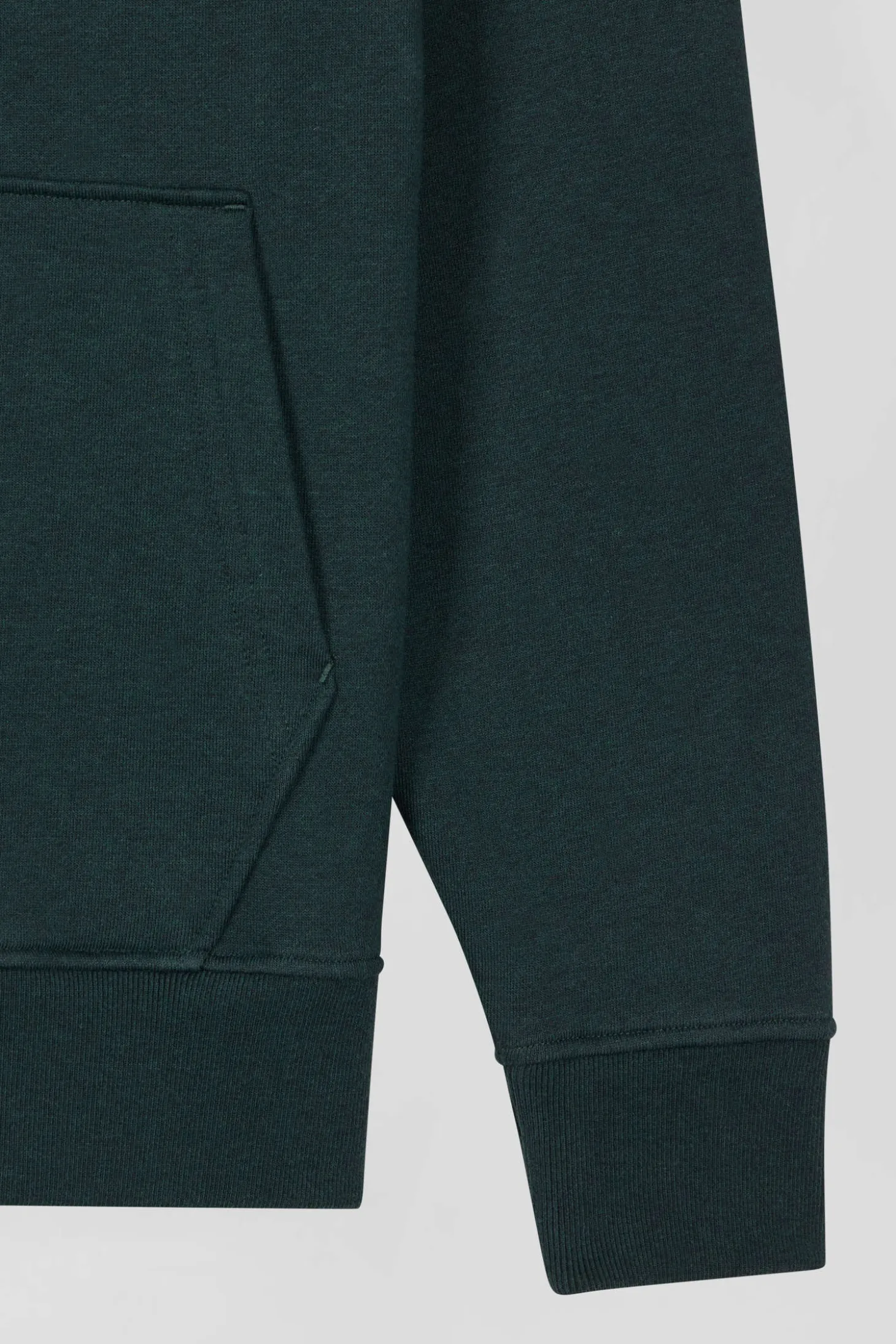 Relaxed green cotton hoodie