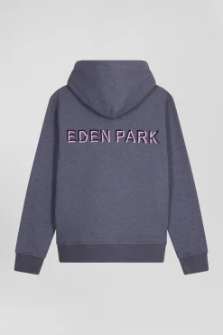 Relaxed grey cotton hoodie