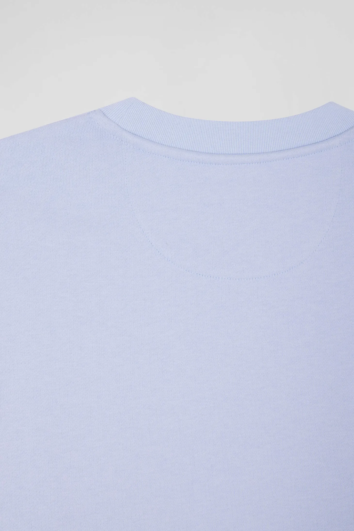 Relaxed sky blue brushed cotton fleece sweatshirt