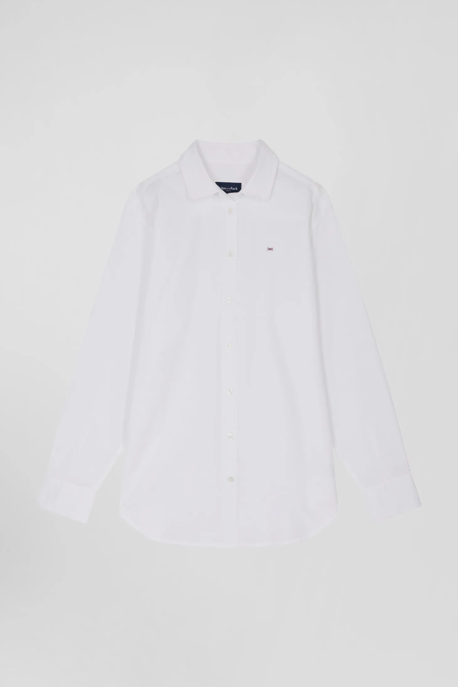 Relaxed white cotton poplin shirt
