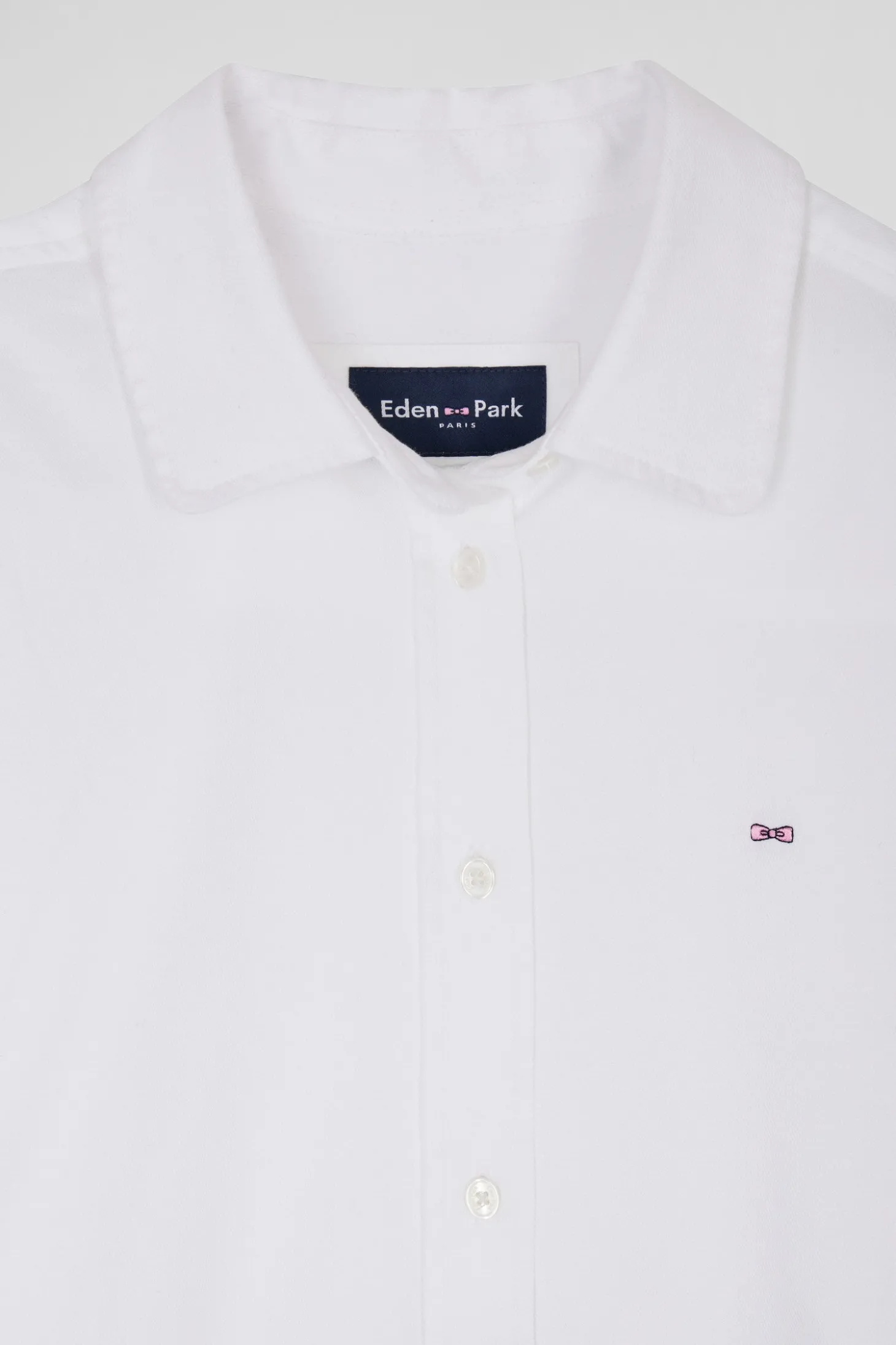 Relaxed white cotton poplin shirt