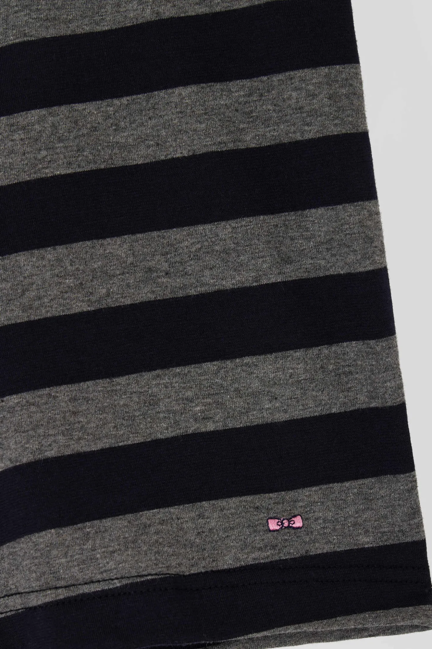 Set of 2 anthracite grey striped and solid stretch cotton boxers