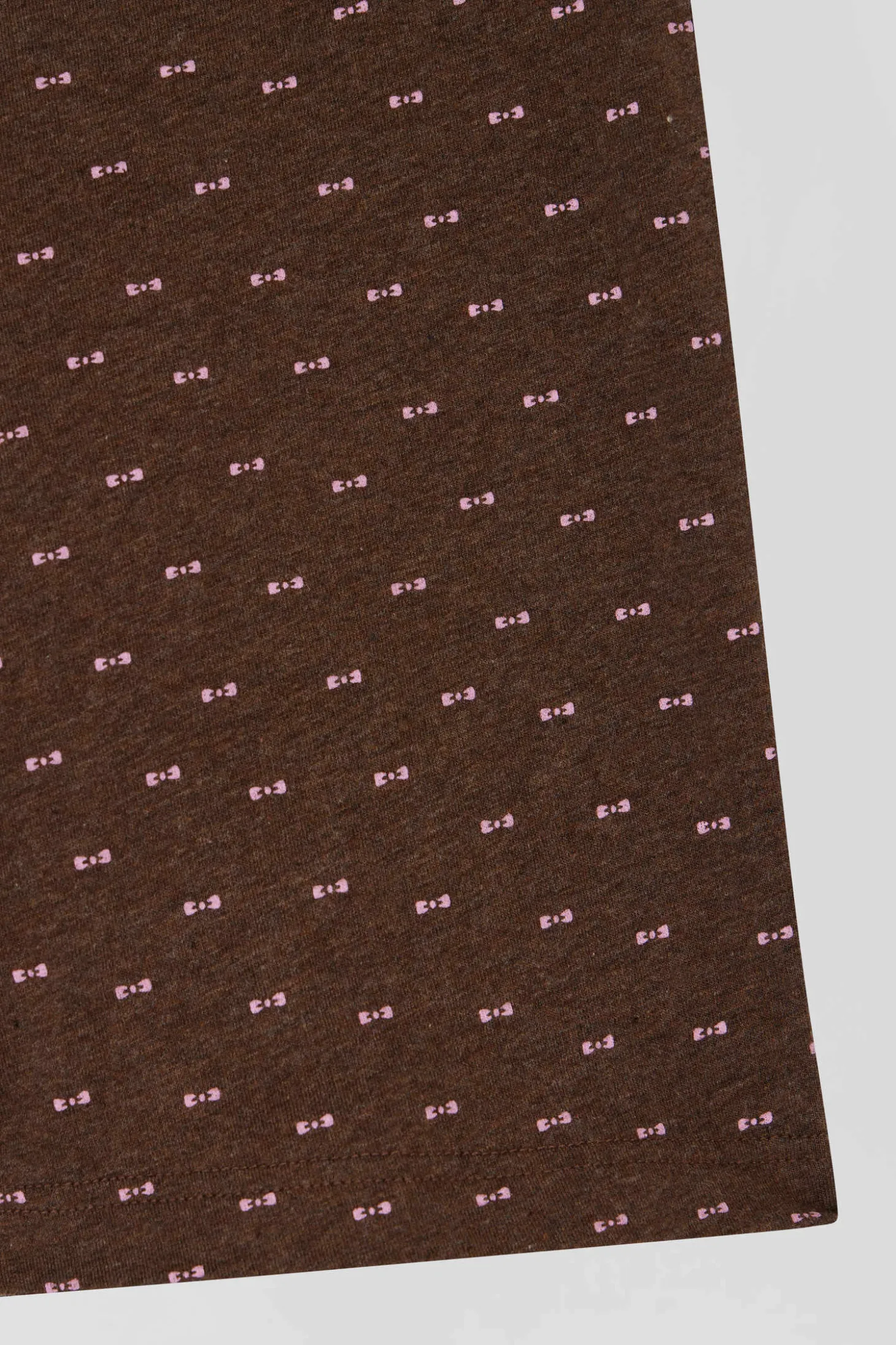 Set of 2 brown solid and micro pattern stretch cotton boxers