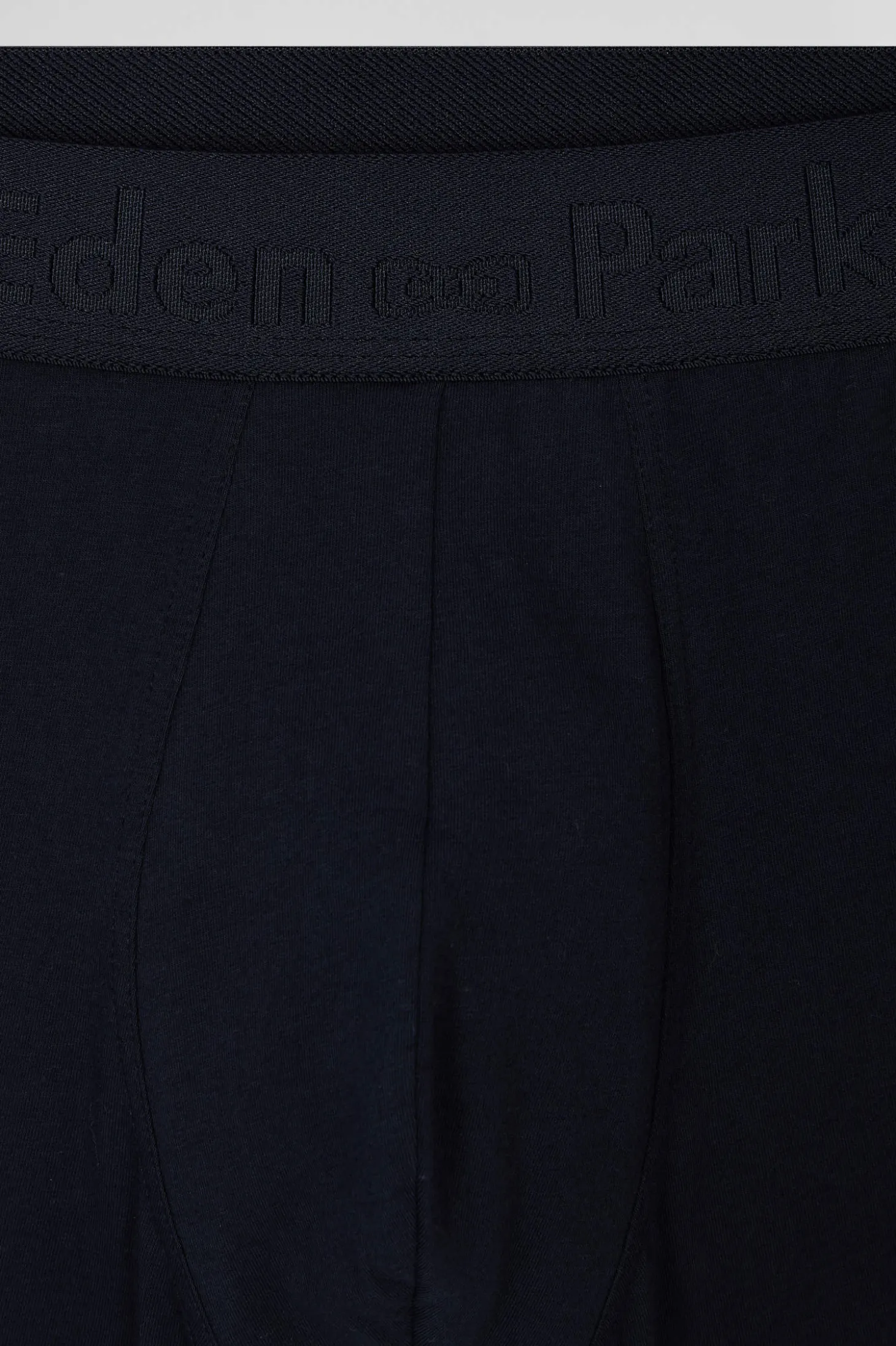 Set of 2 dark blue striped and solid stretch cotton boxers
