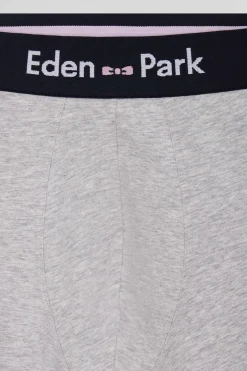 Set of 2 navy blue and grey stretch cotton boxers