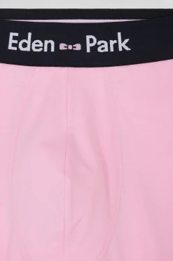 Set of 2 navy blue and pink stretch cotton boxers