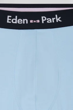 Set of 2 navy blue and sky blue stretch cotton boxers