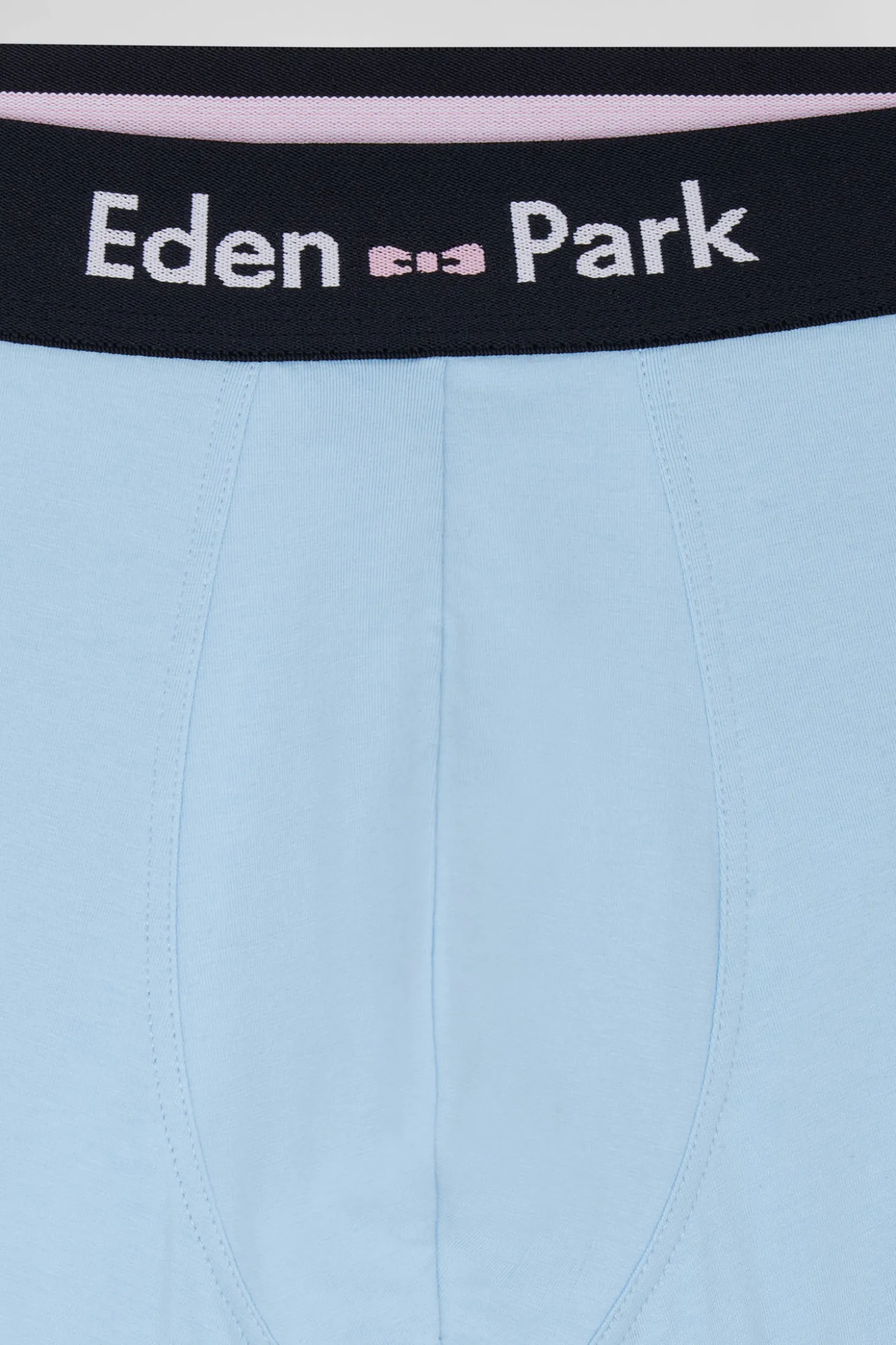 Set of 2 navy blue and sky blue stretch cotton boxers