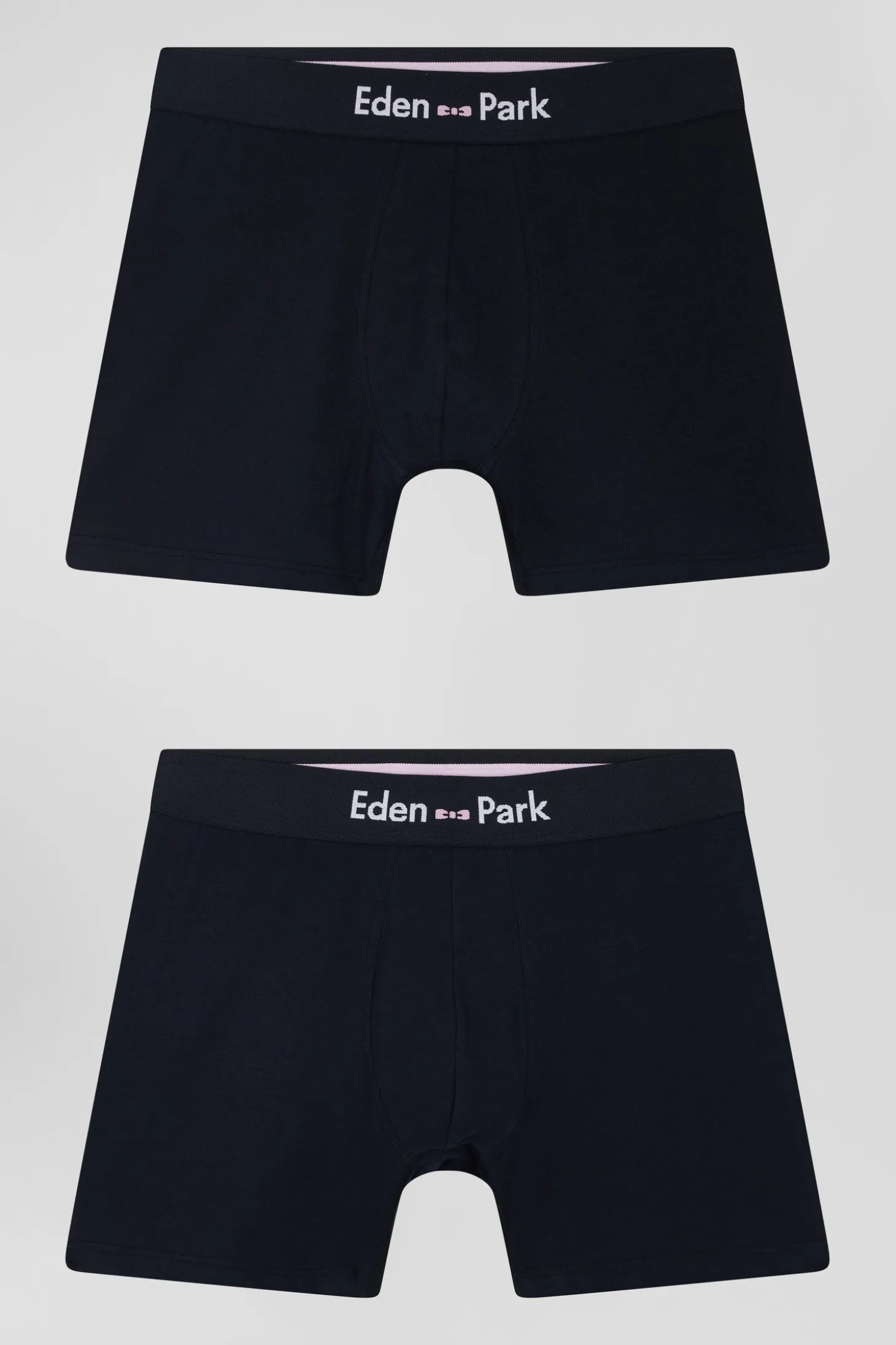 Set of 2 navy blue stretch cotton boxers