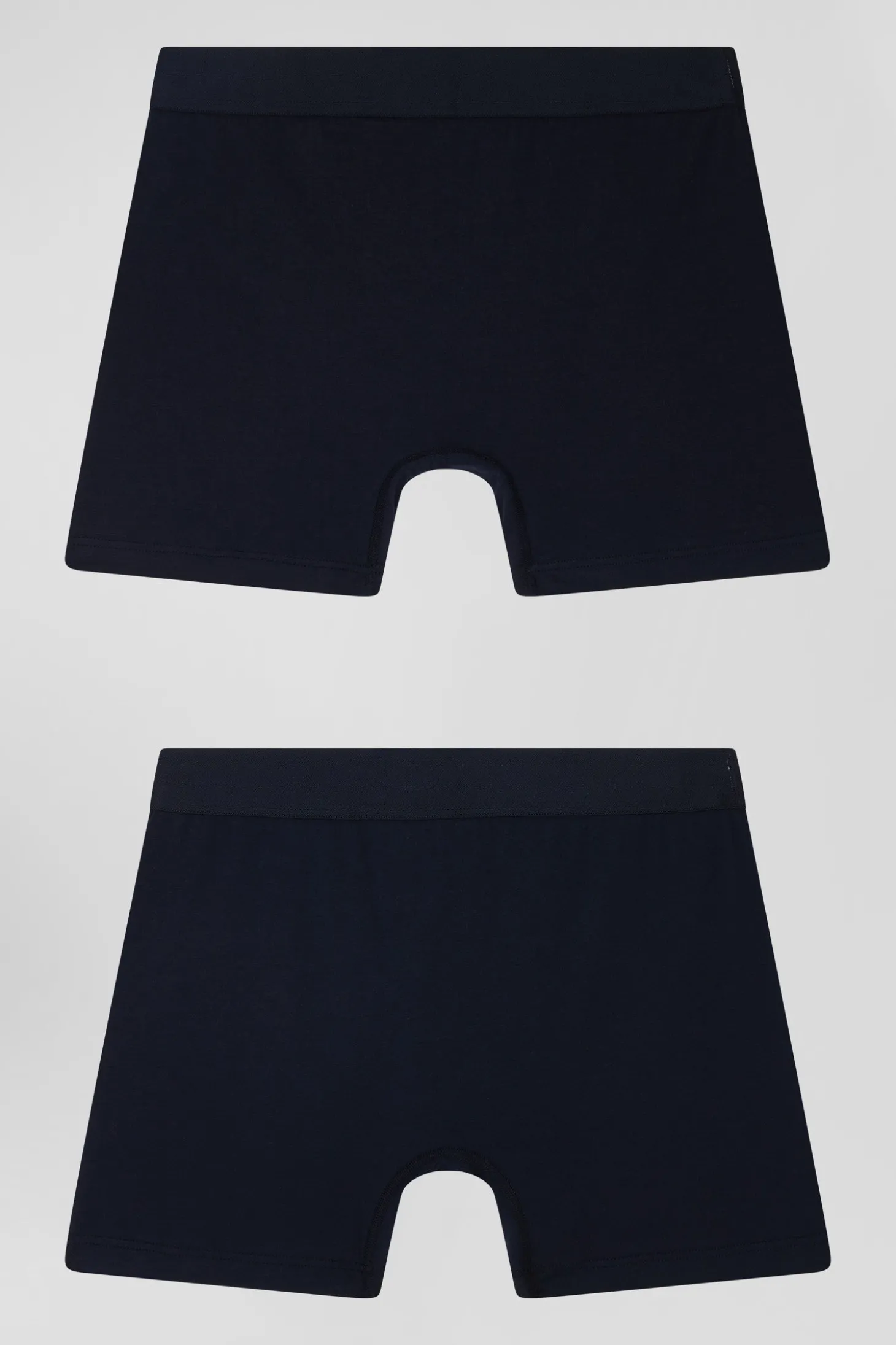 Set of 2 navy blue stretch cotton boxers