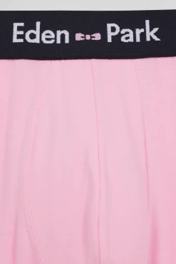 Set of 3 pink solid stretch cotton boxers