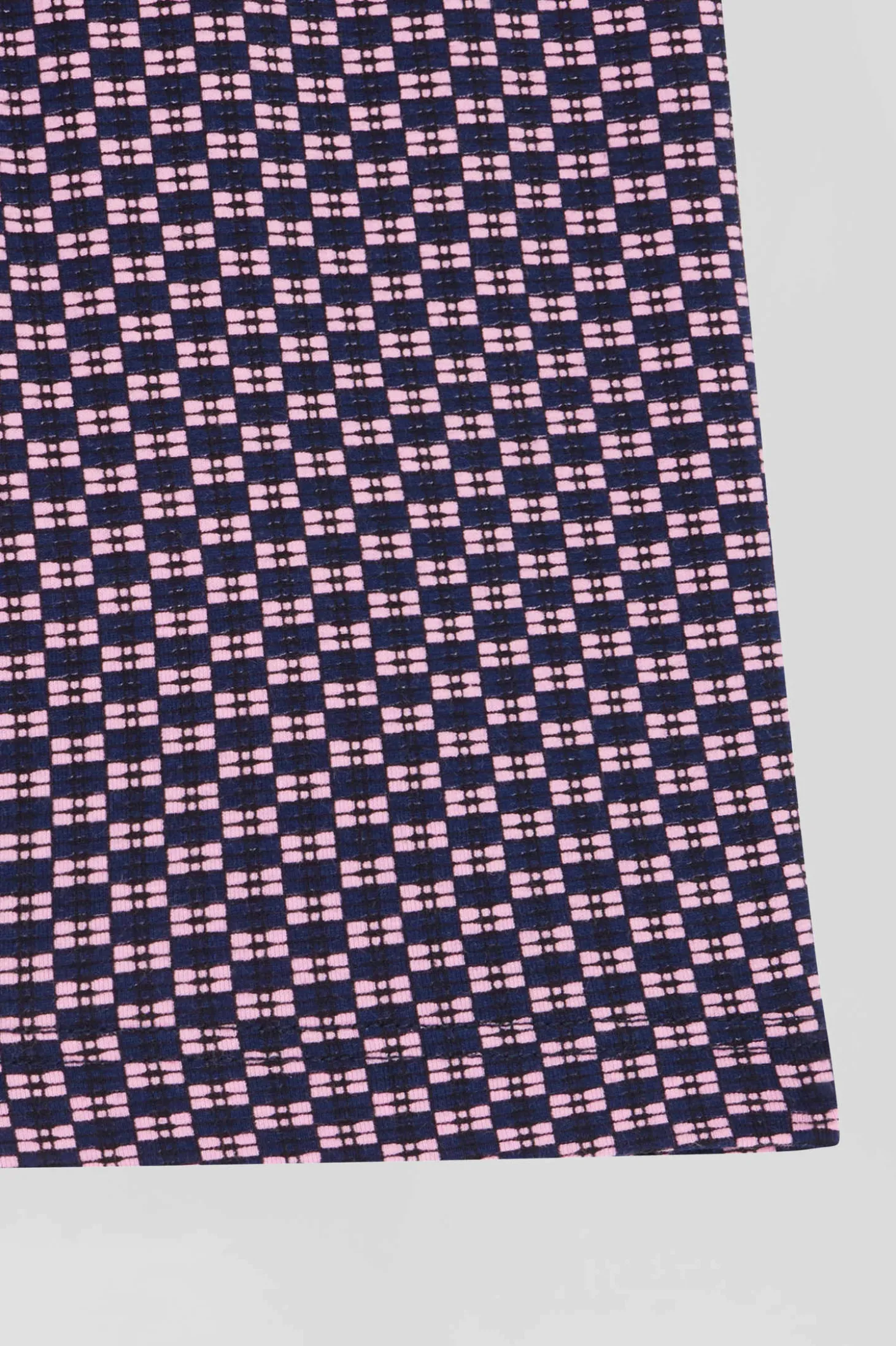 Set of 2 pink stretch cotton boxers with graphic micro patterns