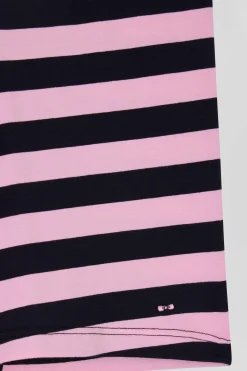 Set of 2 pink striped and solid stretch cotton boxers