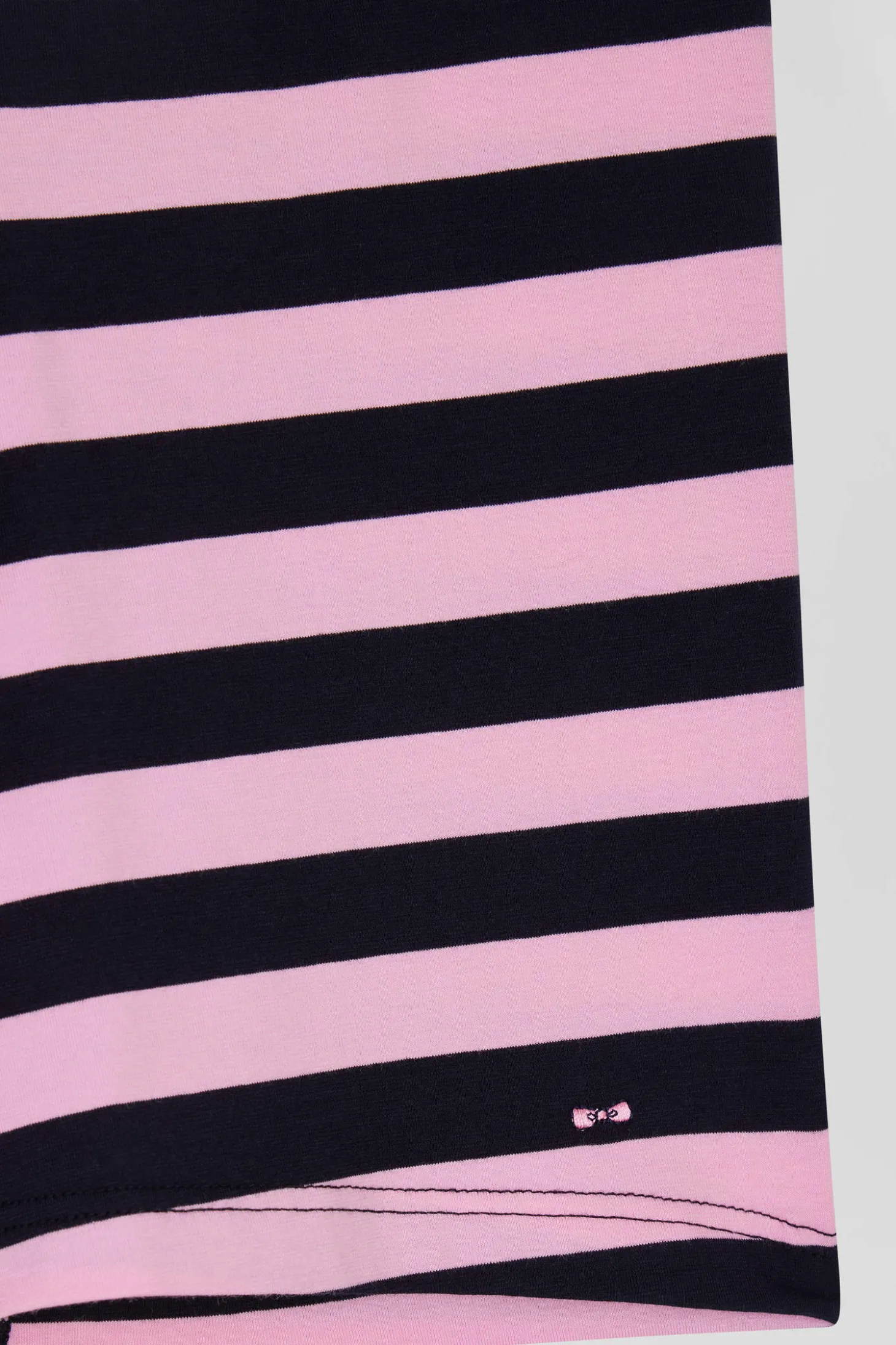 Set of 2 pink striped and solid stretch cotton boxers
