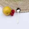 Set of 6 stainless steel dessert spoons