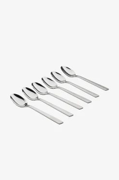 Set of 6 stainless steel table spoons