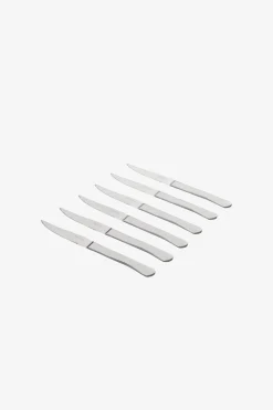 Set of 6 stainless steel table knives