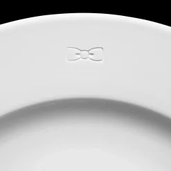 Set of 6 White Limoges porcelain dessert plates