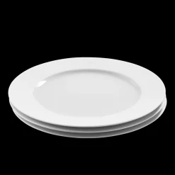 Set of 6 White Limoges porcelain plates