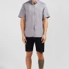 Short sleeved grey cotton shirt