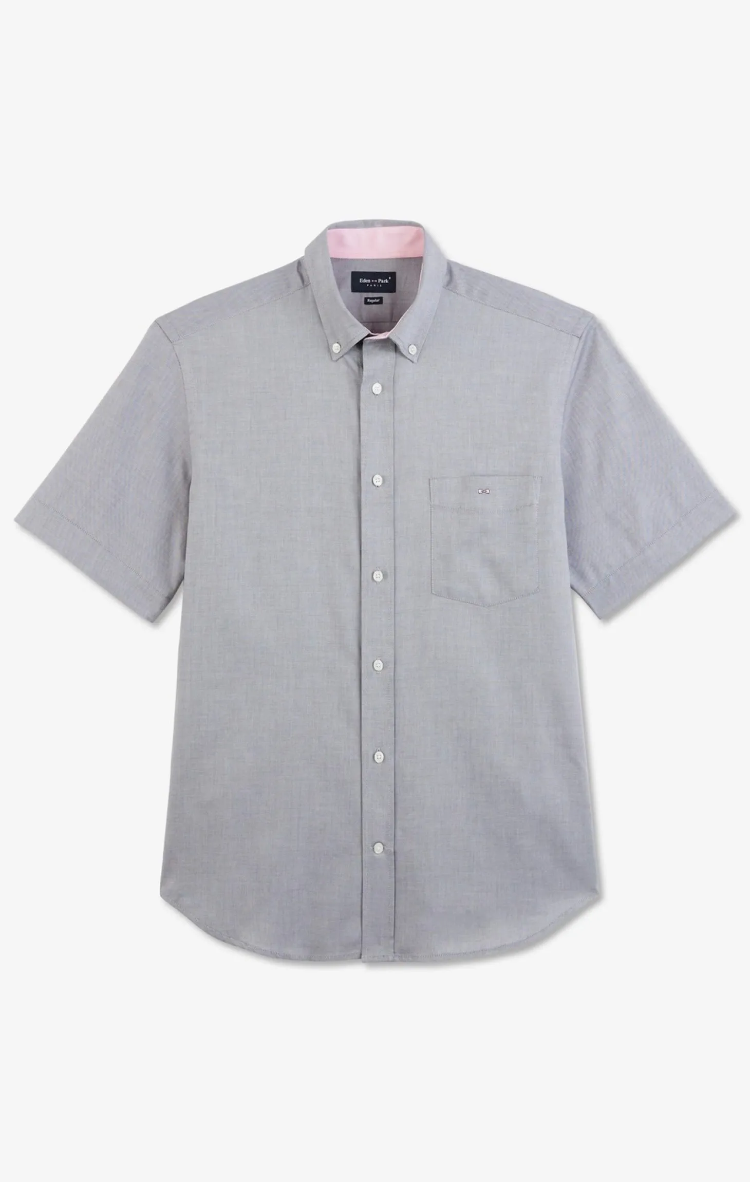 Short sleeved grey cotton shirt