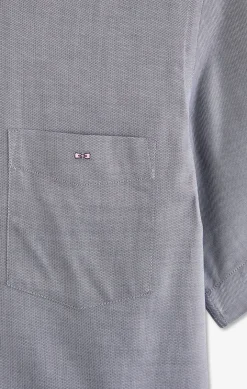 Short sleeved grey cotton shirt