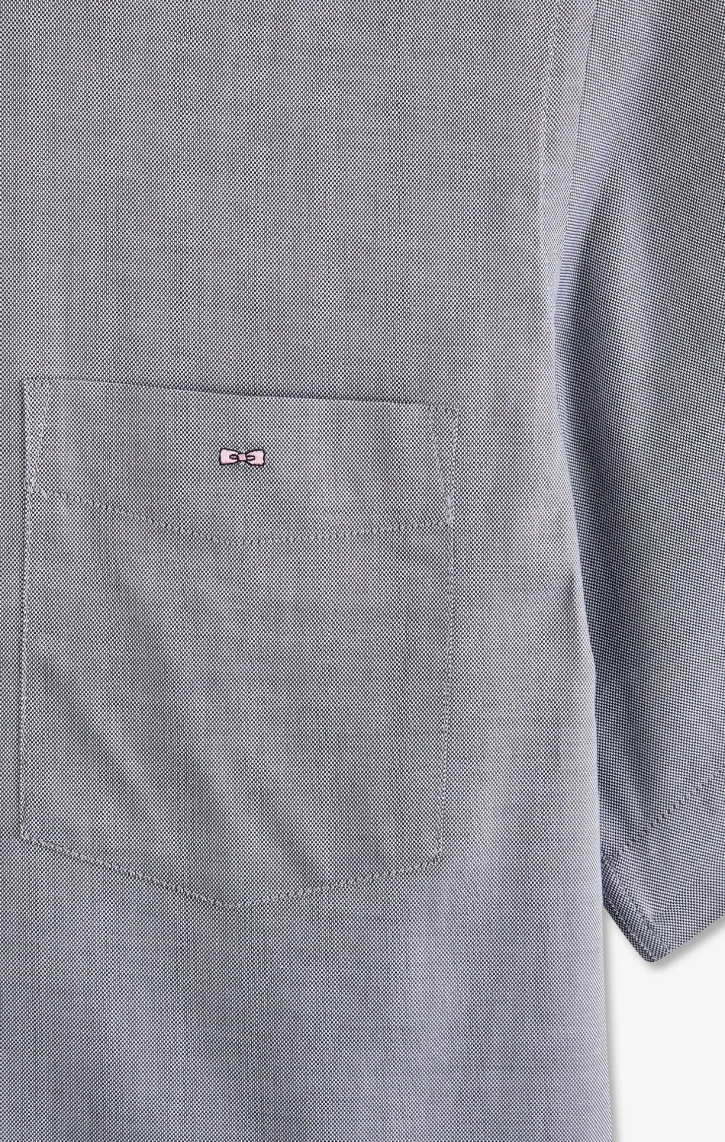 Short sleeved grey cotton shirt