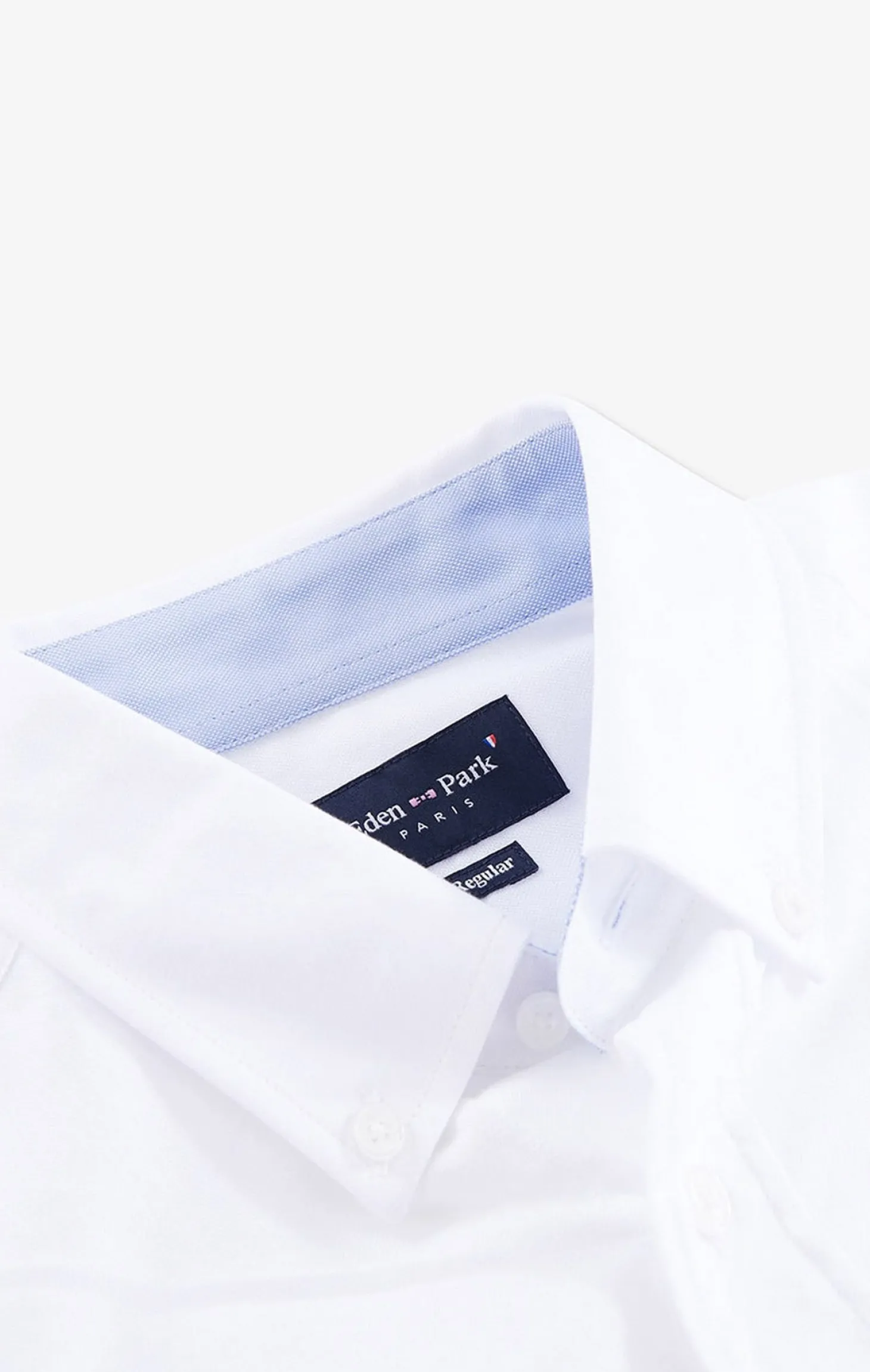Short sleeved white cotton shirt
