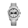 Silver steel chronograph quartz watch