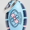 Sky blue rugby ball key ring with Eden Park screen-print