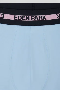 Sky blue stretch cotton boxers with branded waistband