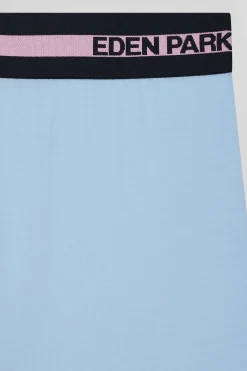 Sky blue stretch cotton boxers with branded waistband