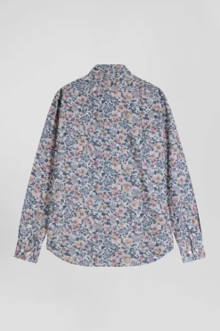 Slim beige cotton shirt