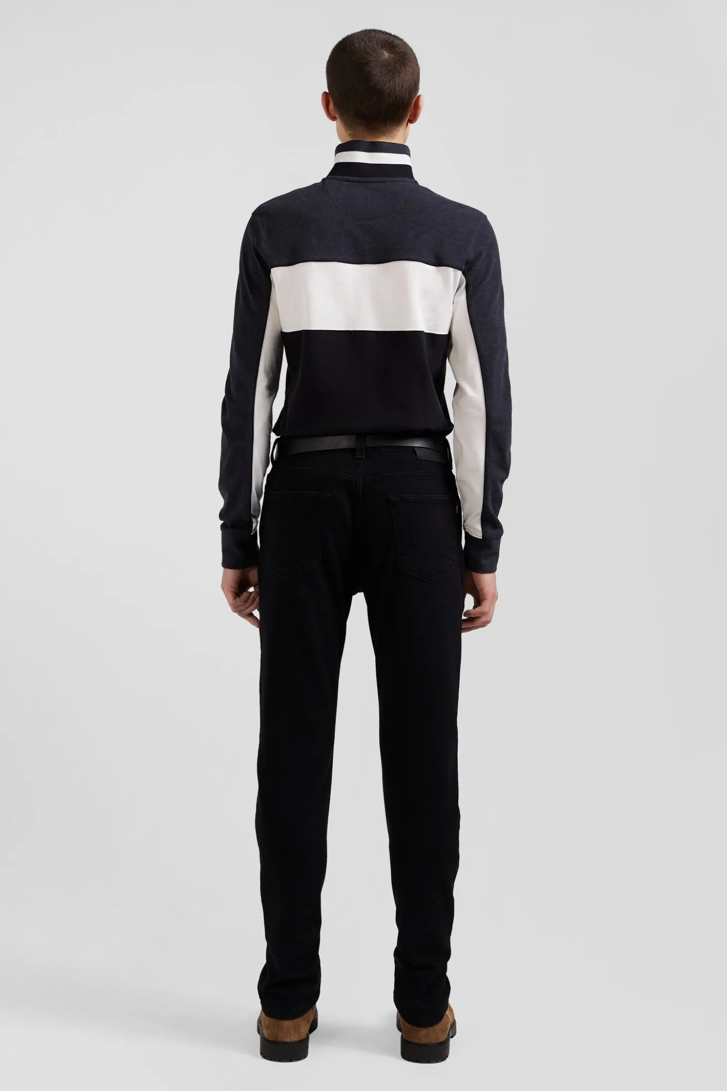 Slim black mixed stretch denim jeans