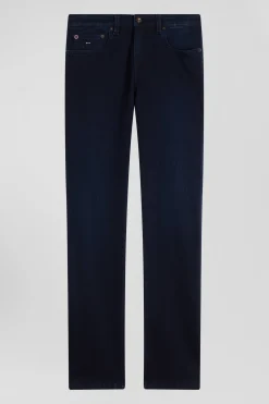 Slim navy blue stretch denim jeans