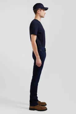 Slim navy blue stretch denim jeans