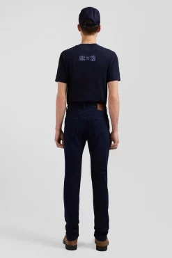 Slim navy blue stretch denim jeans