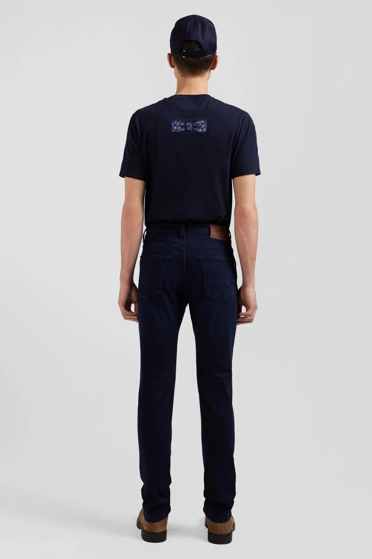 Slim navy blue stretch denim jeans