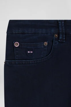 Slim navy blue stretch denim jeans