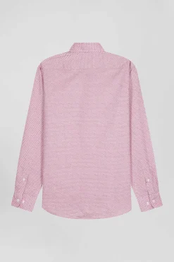Slim pink cotton shirt