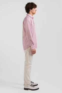 Slim pink cotton shirt