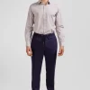Slim pink microprint cotton shirt