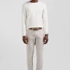 Slim plain beige chino trousers in stretch cotton