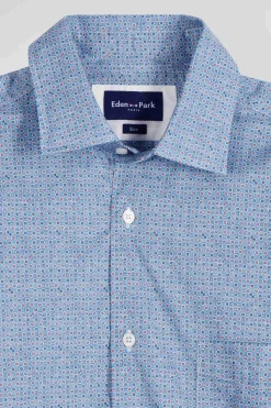 Slim sky blue cotton shirt